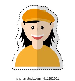 young man avatar character vector illustration design