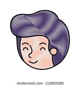 young man avatar head character