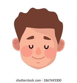 diseño de ilustración vectorial de personaje avatar de joven
