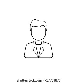 young man avatar icon on white background