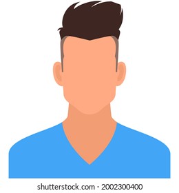 Avatar-Vektorgrafik des jungen Mannes einzeln auf Weiß