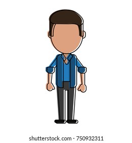 Young man avatar icon vector illustration graphic design