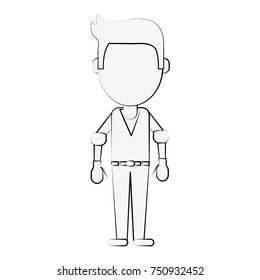 Young man avatar icon vector illustration graphic design