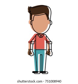 Young man avatar icon vector illustration graphic design