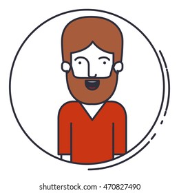 young man avatar isolated icon vector illustration design