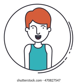 young man avatar isolated icon vector illustration design