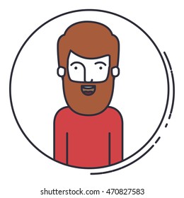 young man avatar isolated icon vector illustration design