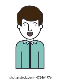 young man avatar isolated icon vector illustration design