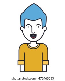 young man avatar isolated icon vector illustration design