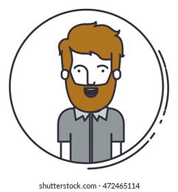 young man avatar isolated icon vector illustration design