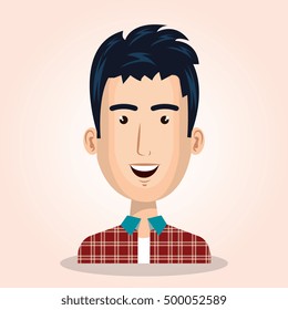 young man avatar isolated icon