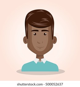 young man avatar isolated icon