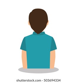 young man avatar isolated icon