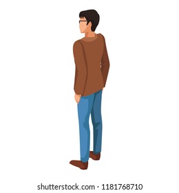 Young man avatar isometric