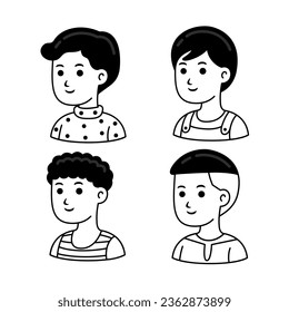 ilustración vectorial de avatar de joven