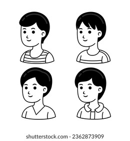 young man avatar vector illustration