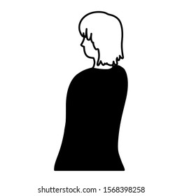 young man of back position on white background vector illustration design