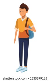 young man with bag