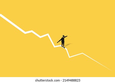 Young man balancing himself. work life balance career opportunity vector symbol. Job opportunity and career.