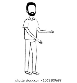 young man with beard avatar character