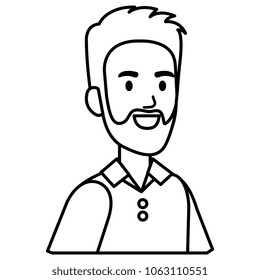 young man with beard avatar character