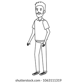 young man with beard avatar character