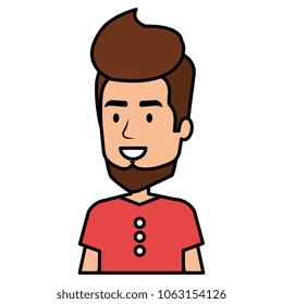 young man with beard avatar character