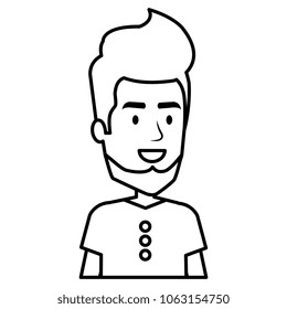 young man with beard avatar character