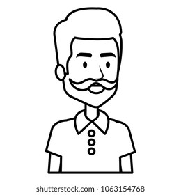 young man with beard avatar character