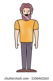 young man with beard avatar character