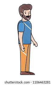 young man with beard avatar character