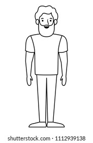 young man with beard avatar character
