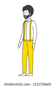 young man with beard avatar character