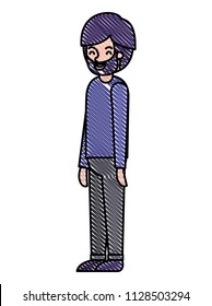 young man with beard avatar character