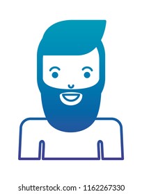 young man with beard avatar character