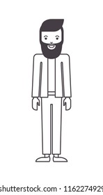 young man with beard avatar character