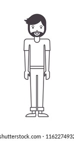 young man with beard avatar character