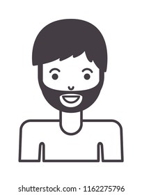 young man with beard avatar character