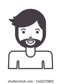 young man with beard avatar character