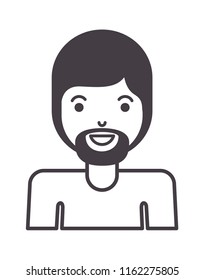 young man with beard avatar character
