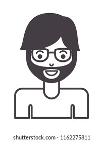 young man with beard avatar character