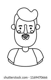 young man with beard avatar character