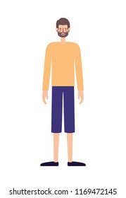 young man with beard avatar character