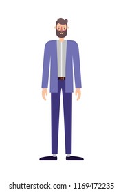 young man with beard avatar character
