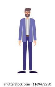 young man with beard avatar character