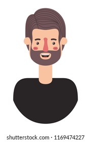 young man with beard avatar character