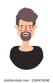 young man with beard avatar character