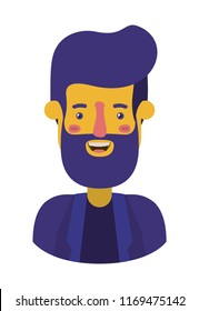young man with beard avatar character