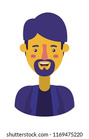 young man with beard avatar character