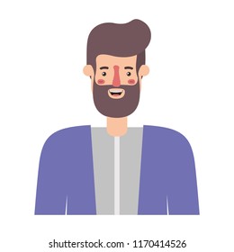 young man with beard avatar character